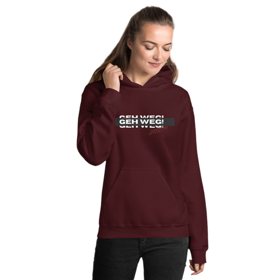 Nachhaltiger Damen Hoodie „Geh weg!“ (S - 3XL)