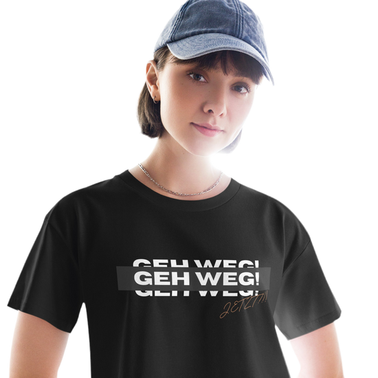 crop top „Geh weg!“ (XS - XL)