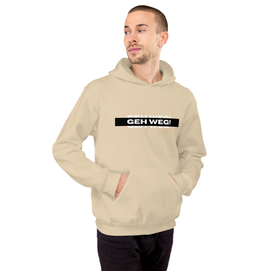 Nachhaltiger Herren Hoodie „Geh weg!“ (S - 3XL)
