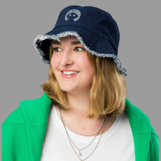 Denim Bucket Hat „Robot“