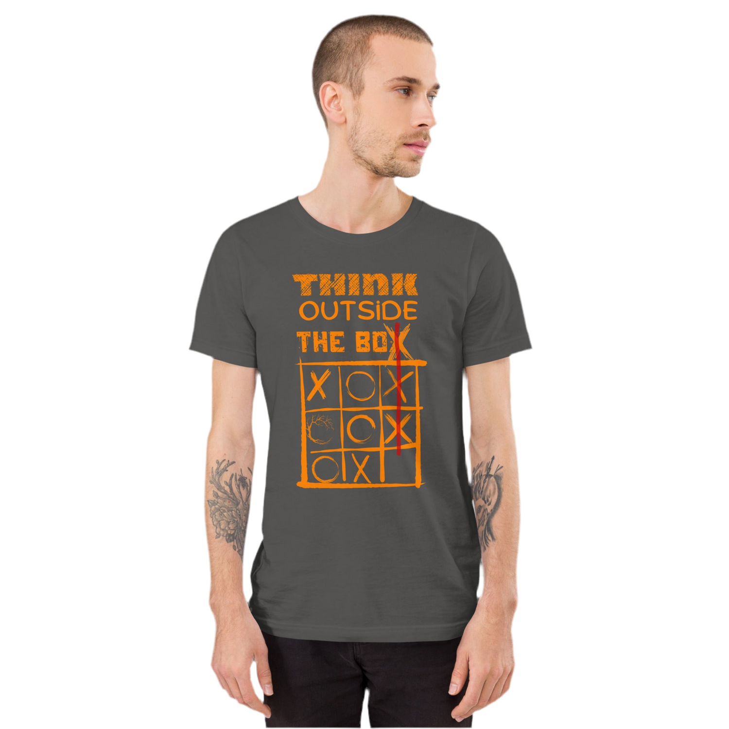 Stylisch men’s Tee „think outside the box“ (S - 4XL)