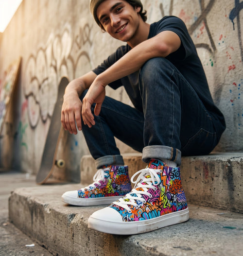"Underground Sheet" High Top Canvas
