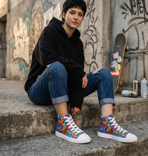 "Underground Sheet" High Top Canvas