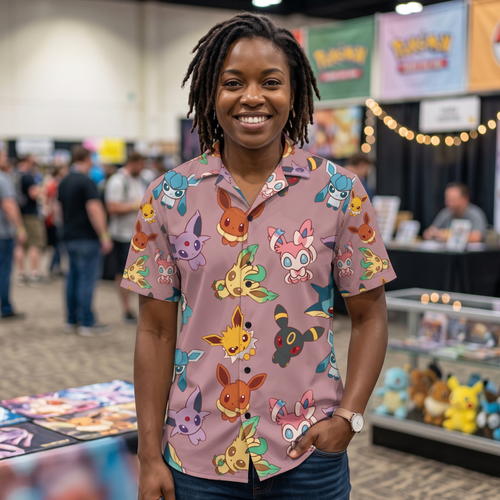 "Infinite Eeveelutions" Button Shirt
