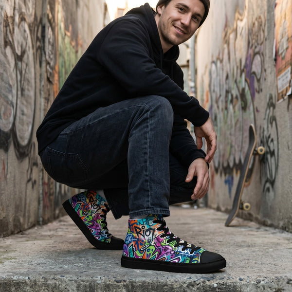 "Street Riot" High Top Canvas