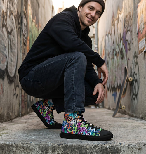 "Street Riot" High Top Canvas