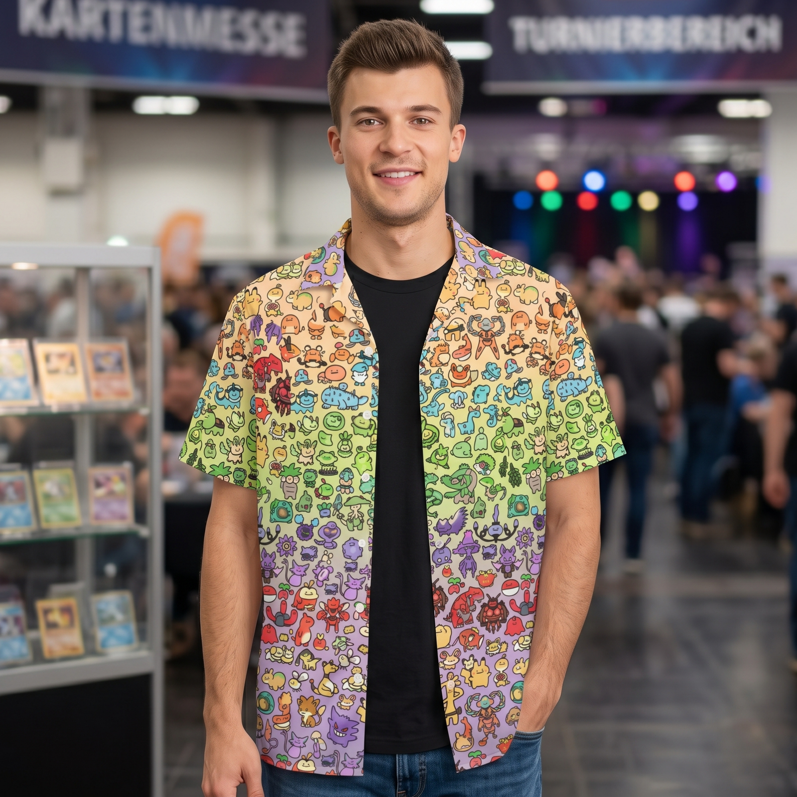 "Doodle Garden" Button Shirt