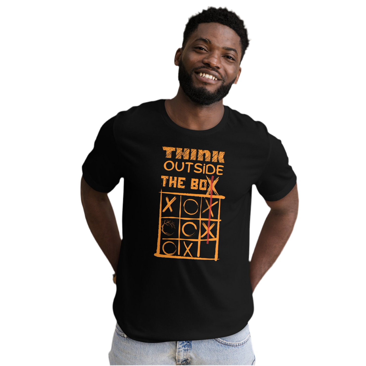 Stylisch men’s Tee „think outside the box“ (S - 4XL)