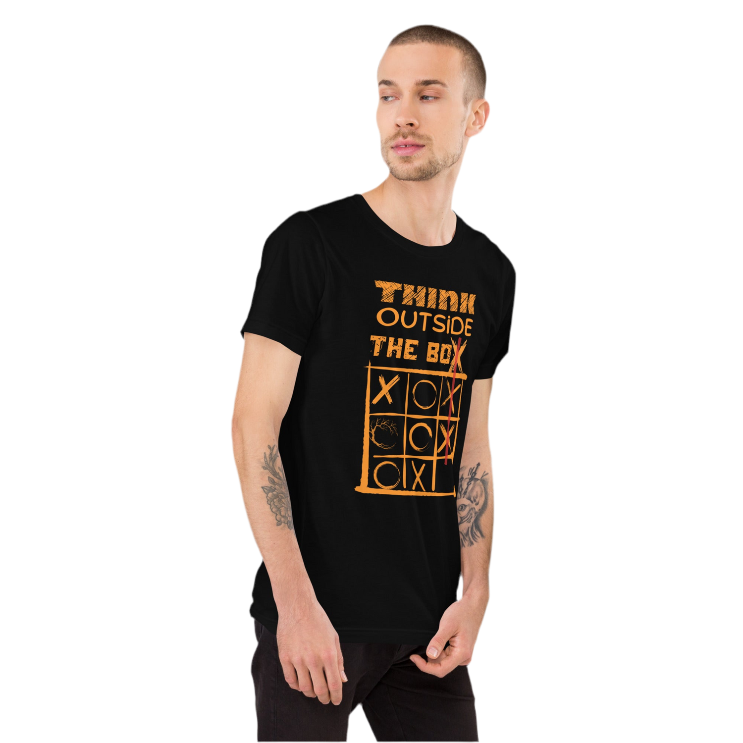 Stylisch men’s Tee „think outside the box“ (S - 4XL)