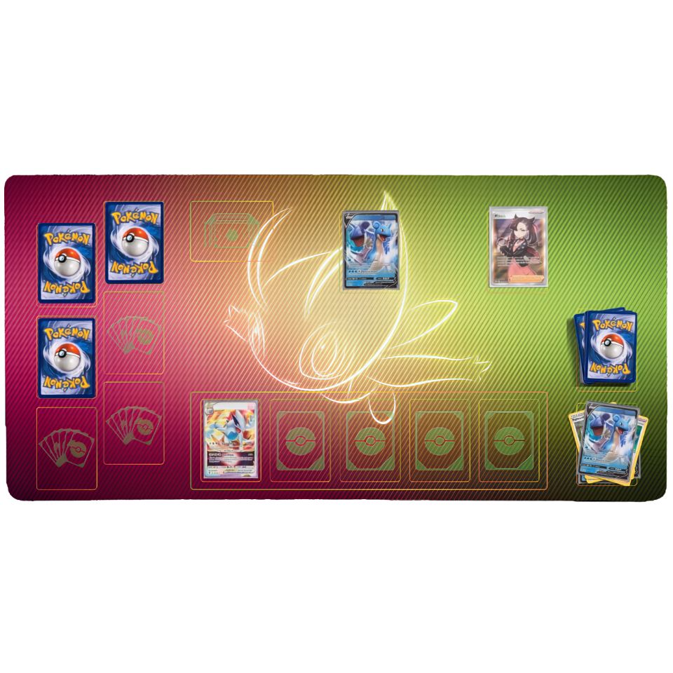 XXL Pkmn TCG Playmat "Glowing Celebi"  32″ × 17″ (84 × 44 cm)
