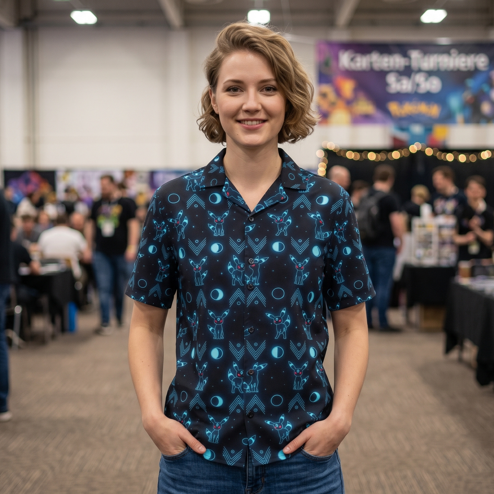 "Neon Moonlight" Button Shirt