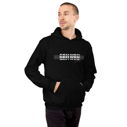 Nachhaltiger Herren Hoodie „Geh weg!“ (S - 3XL)