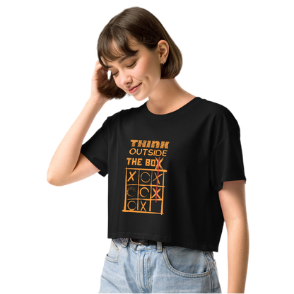 Crop top „think outside the box“ (XS - XL)