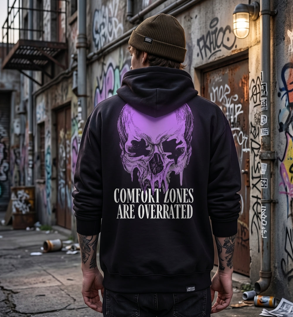 "Las zonas de confort están sobrevaloradas" Sudadera con capucha gruesa