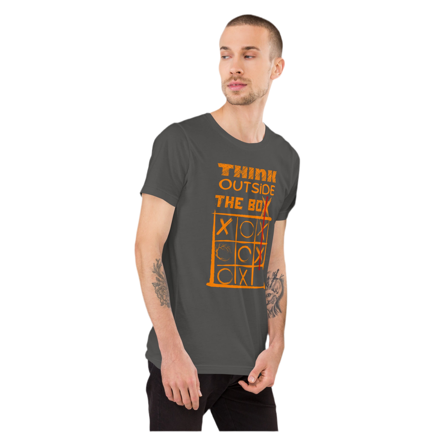 Stylisch men’s Tee „think outside the box“ (S - 4XL)