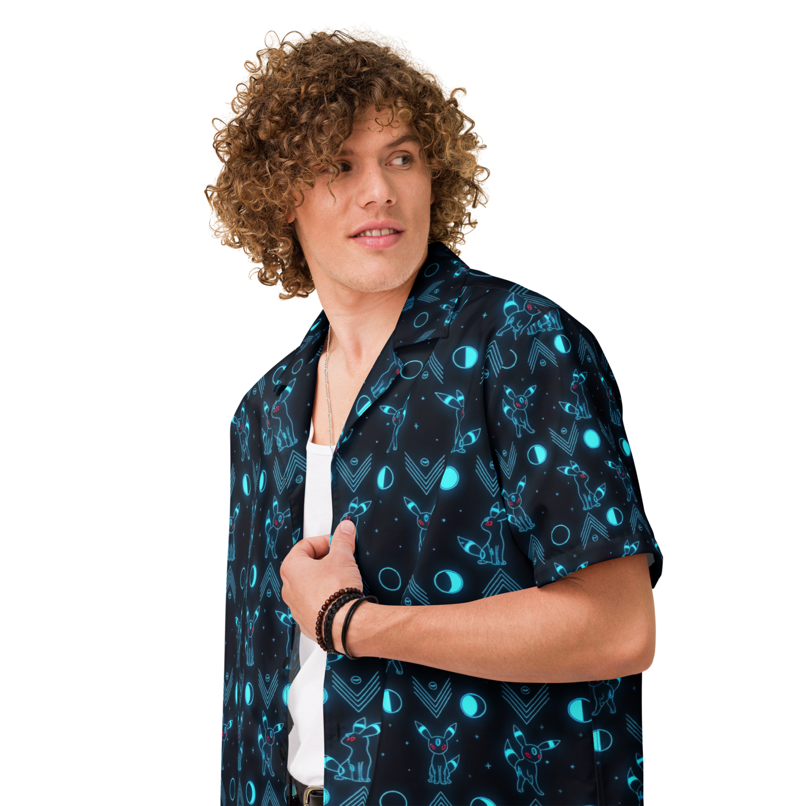 "Cyber Moon" Button Shirt
