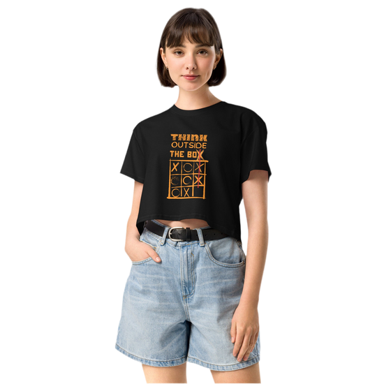 Crop top „think outside the box“ (XS - XL)