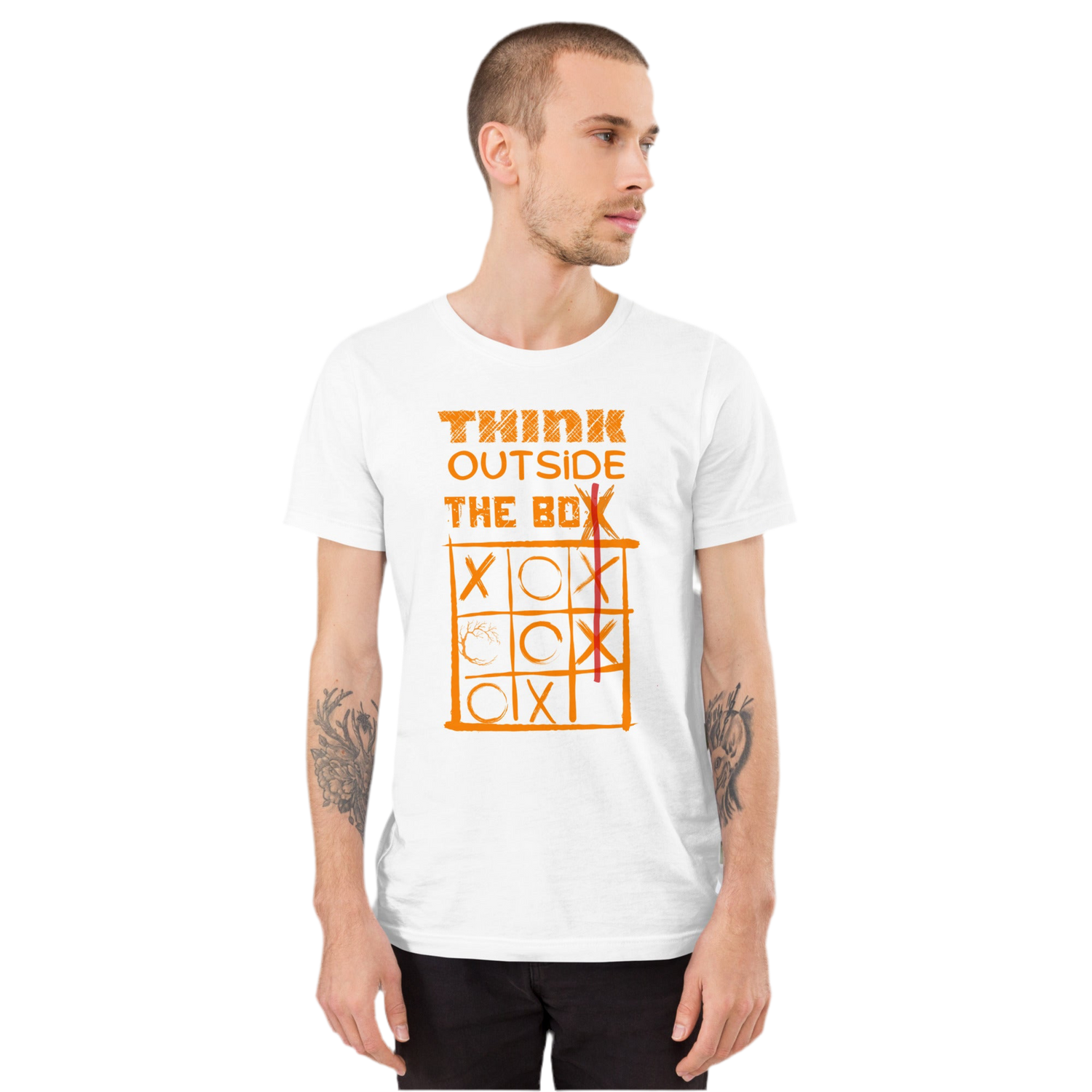 Stylisch men’s Tee „think outside the box“ (S - 4XL)