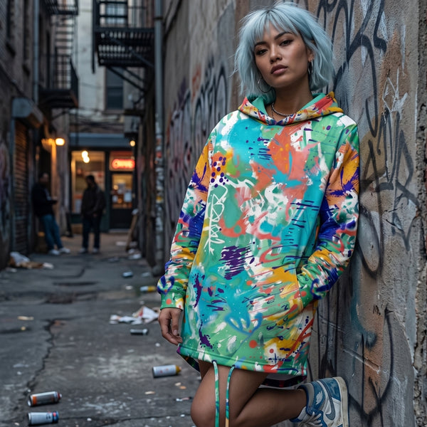 "Concrete Canvas"  Elongated Hoodie