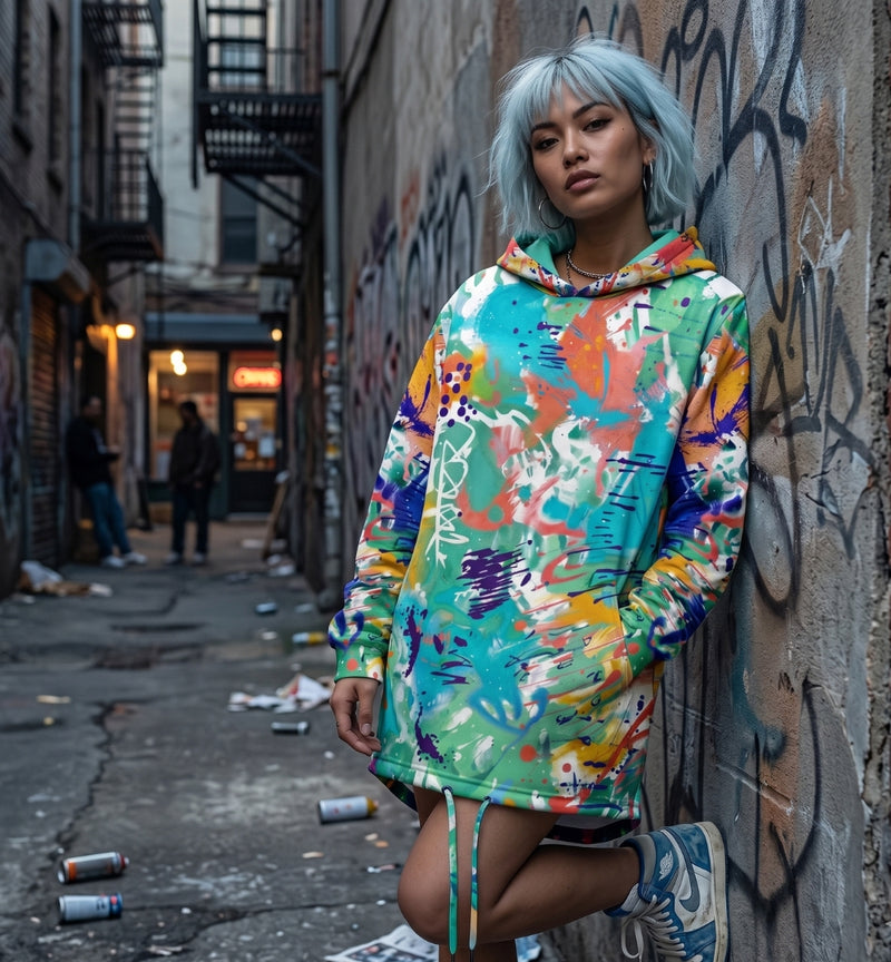 "Concrete Canvas"  Elongated Hoodie