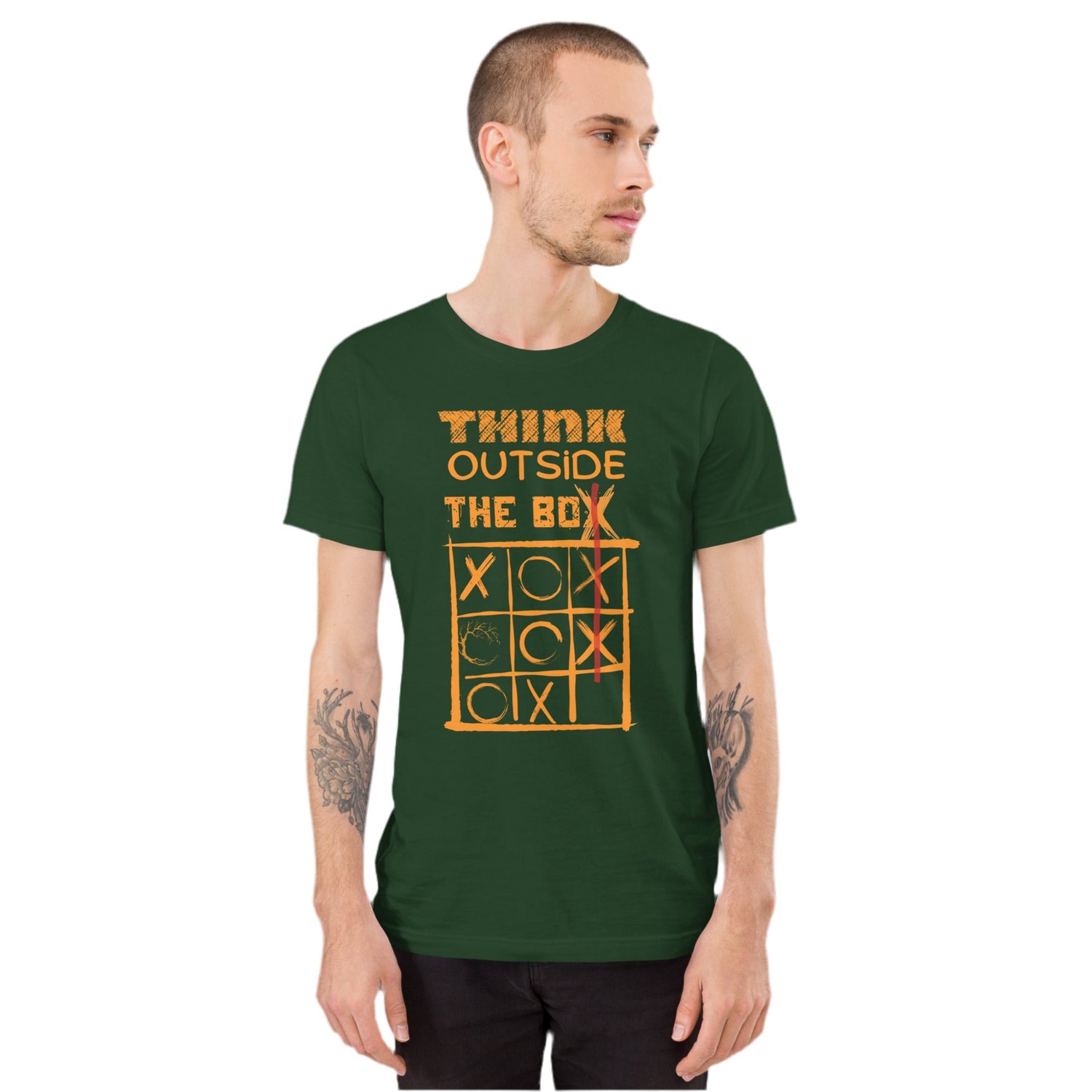 Stylisch men’s Tee „think outside the box“ (S - 4XL)