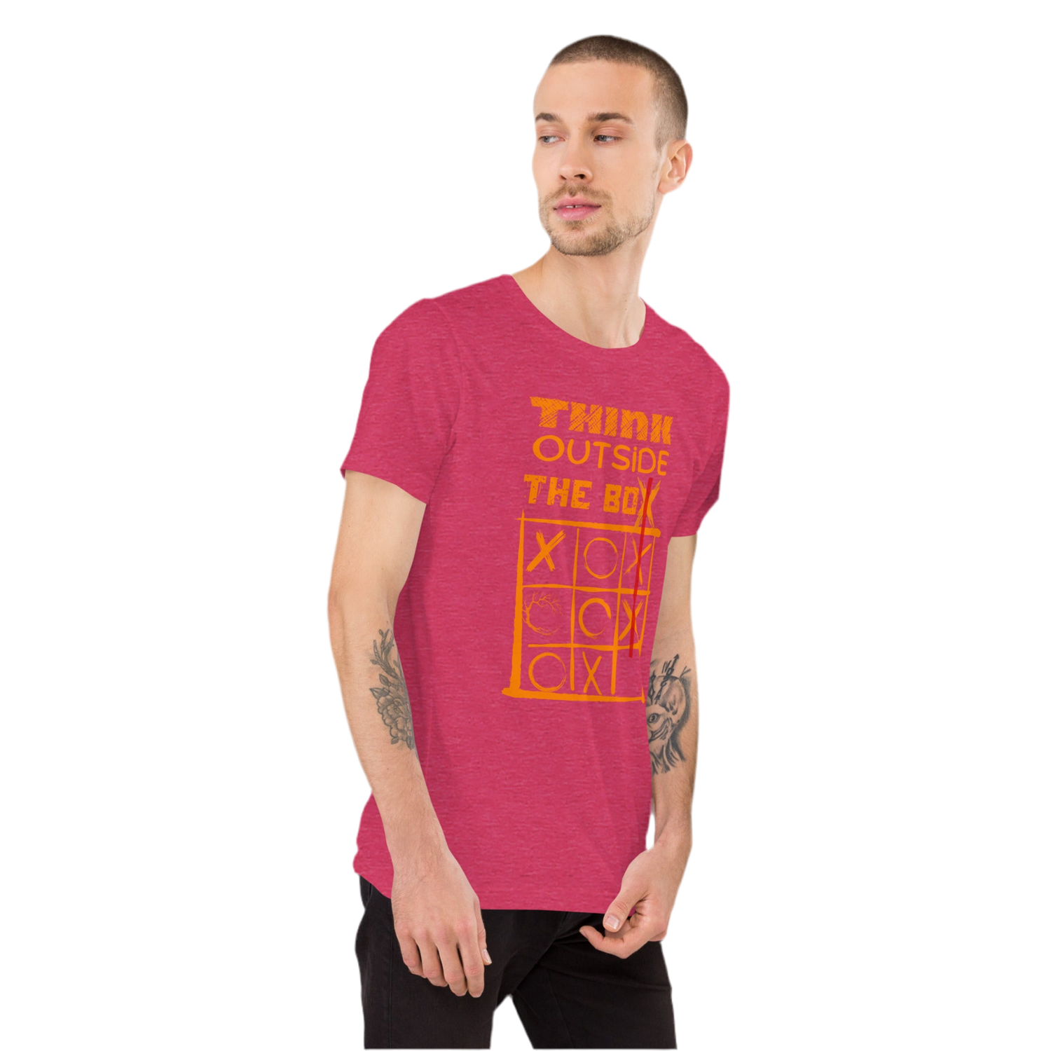 Stylisch men’s Tee „think outside the box“ (S - 4XL)
