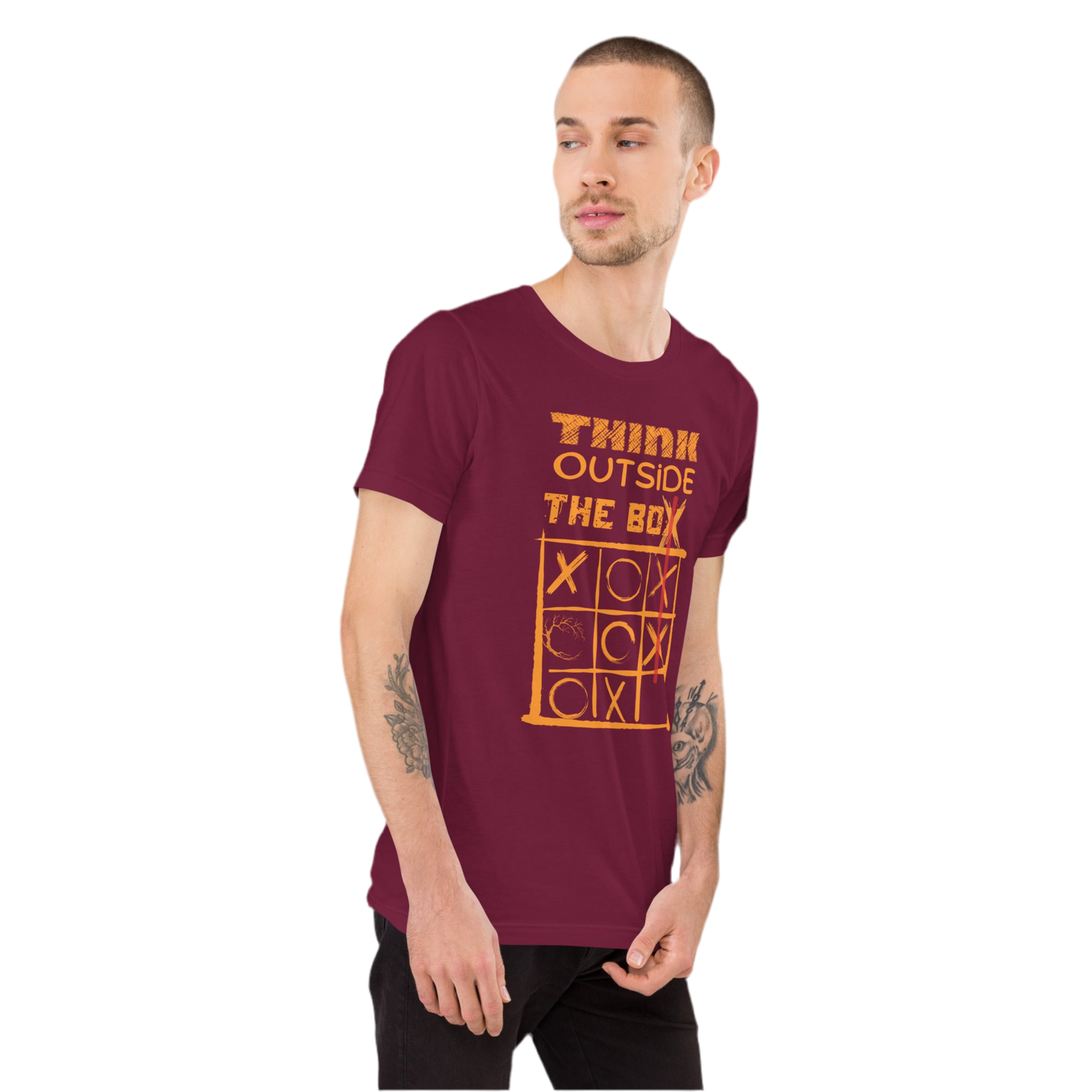 Stylisch men’s Tee „think outside the box“ (S - 4XL)