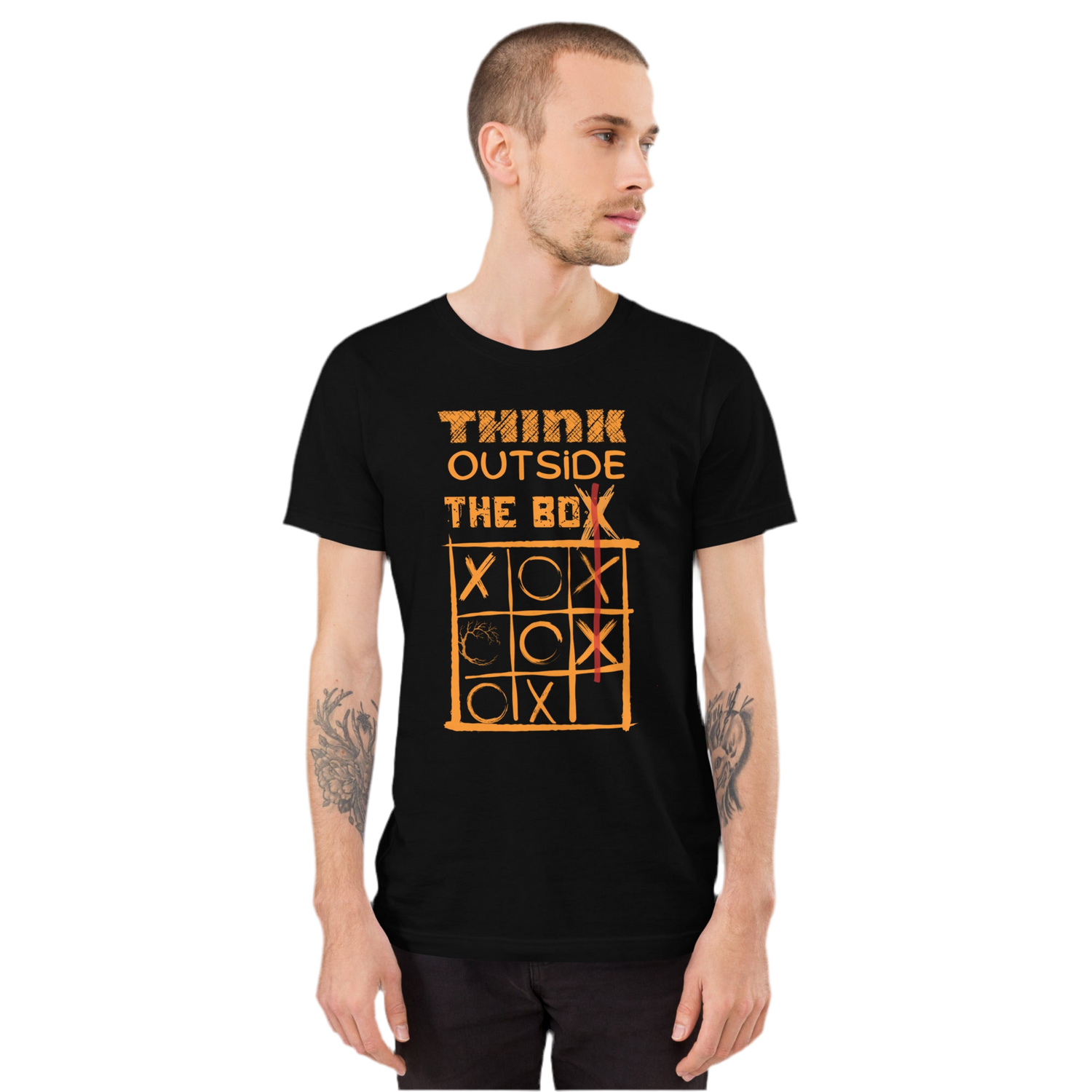 Stylisch men’s Tee „think outside the box“ (S - 4XL)