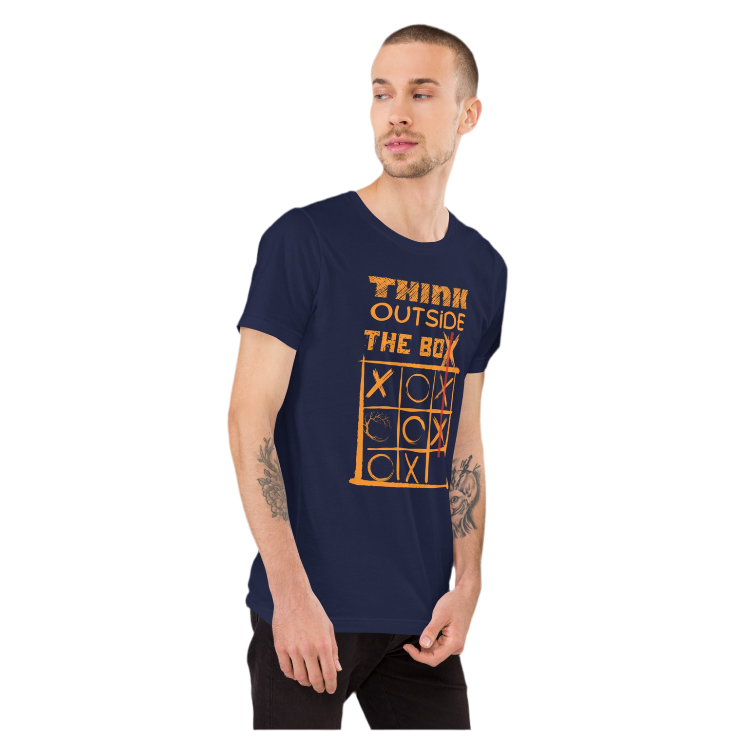 Stylisch men’s Tee „think outside the box“ (S - 4XL)