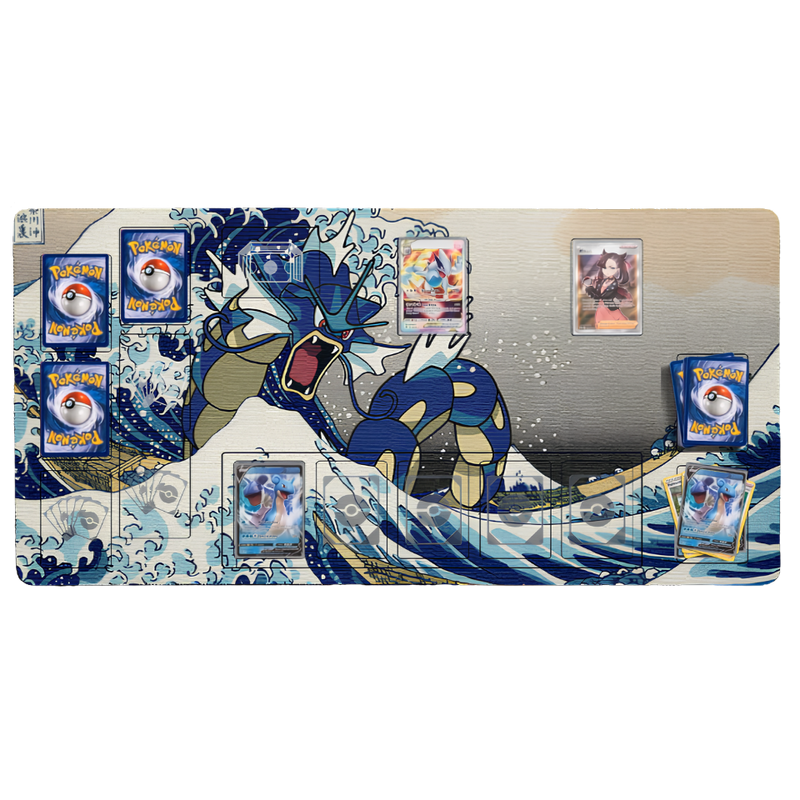 XXL Pokémon-TCG-Spielmatte „Klassische japanische Kunst“ – 84 × 44 cm