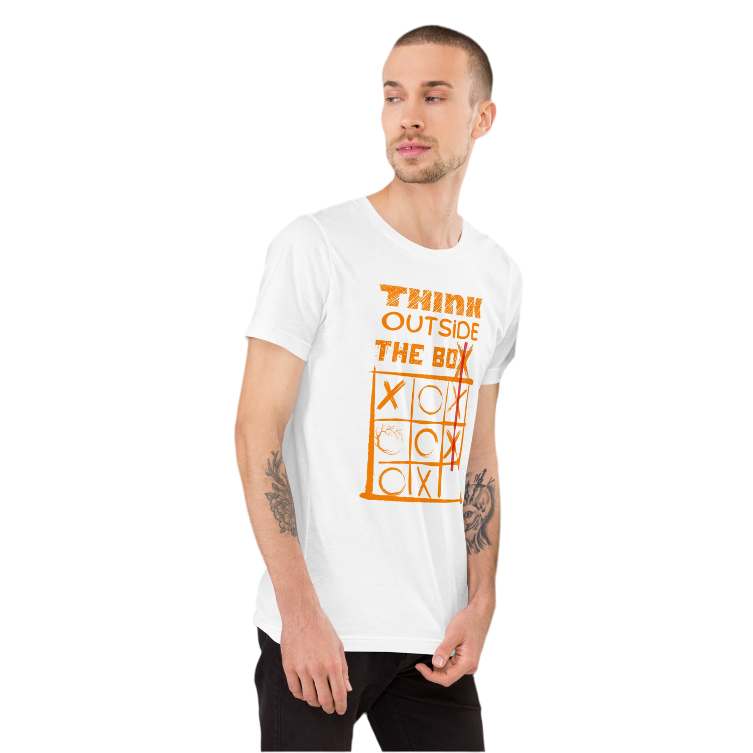 Stylisch men’s Tee „think outside the box“ (S - 4XL)
