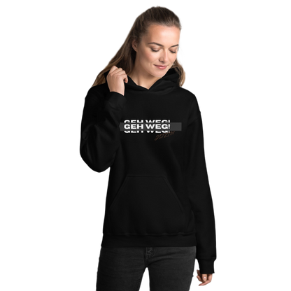 Nachhaltiger Damen Hoodie „Geh weg!“ (S - 3XL)