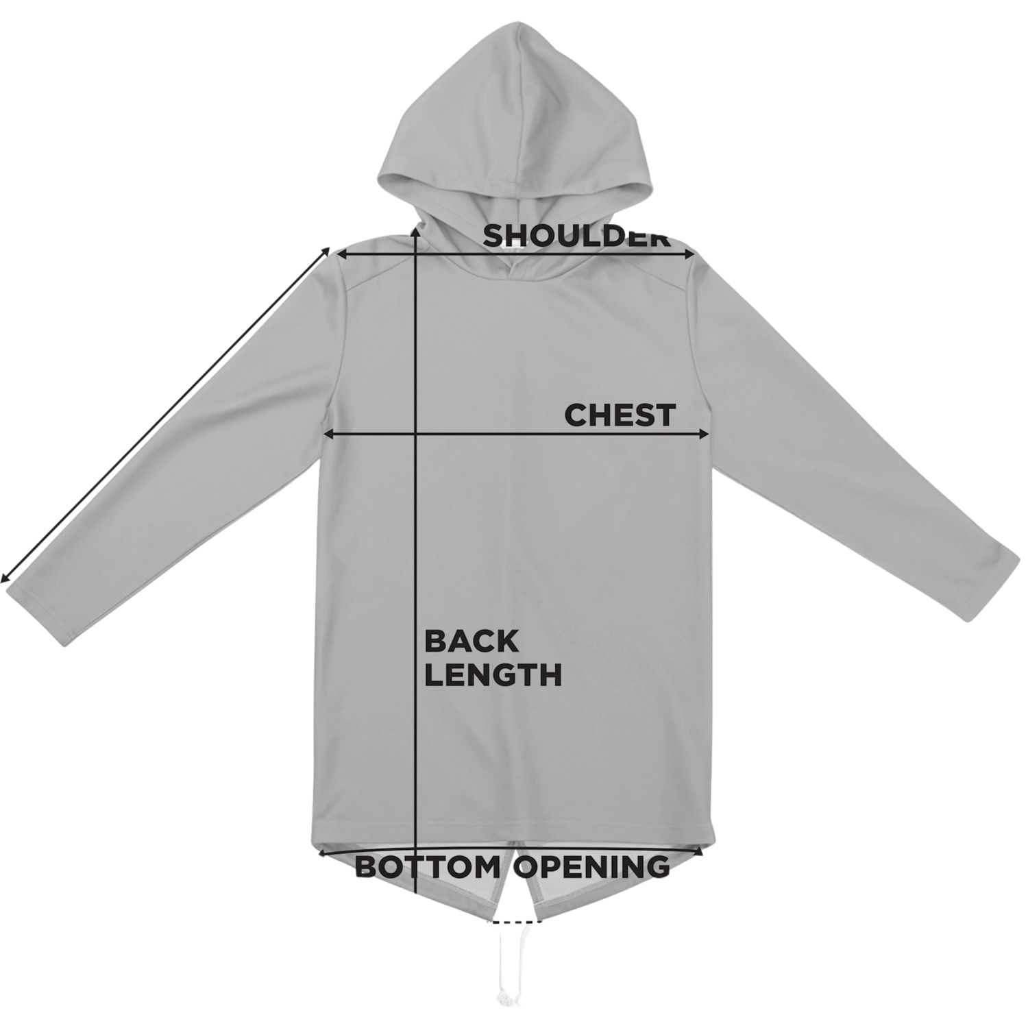 "Concrete Canvas"  Elongated Hoodie