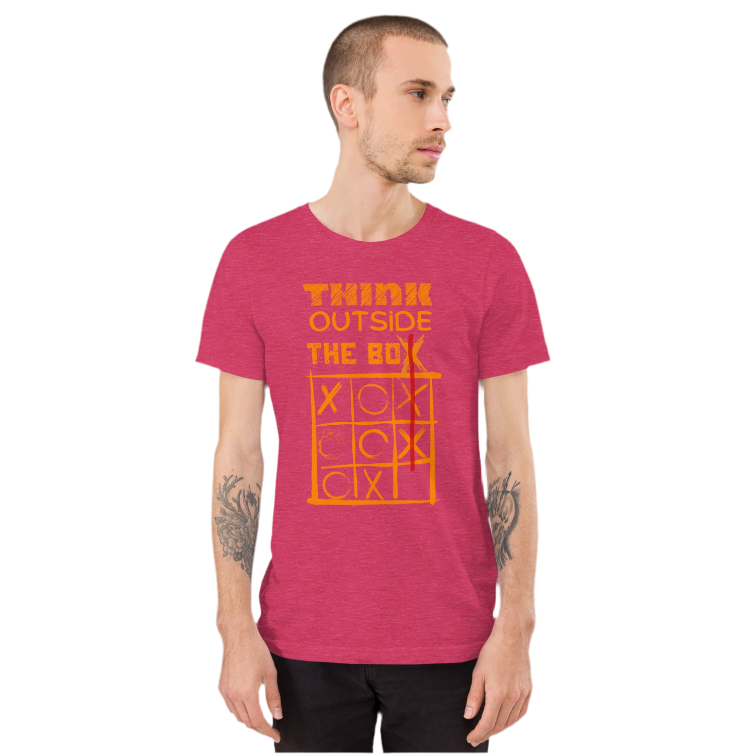 Stylisch men’s Tee „think outside the box“ (S - 4XL)