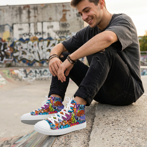 "Flash Style Men" High Top Canvas