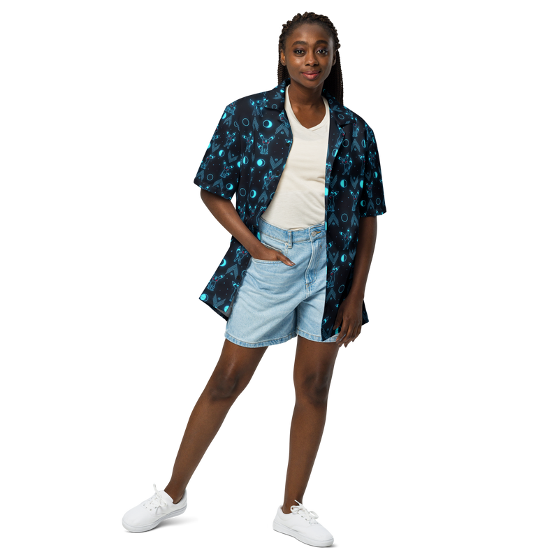 "Cyber Moon" Button Shirt