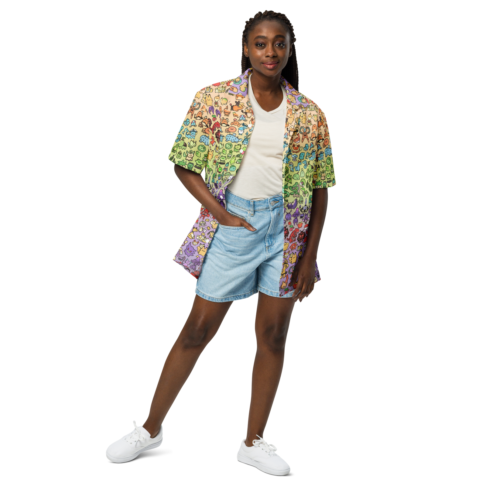 "Doodle Garden" Button Shirt