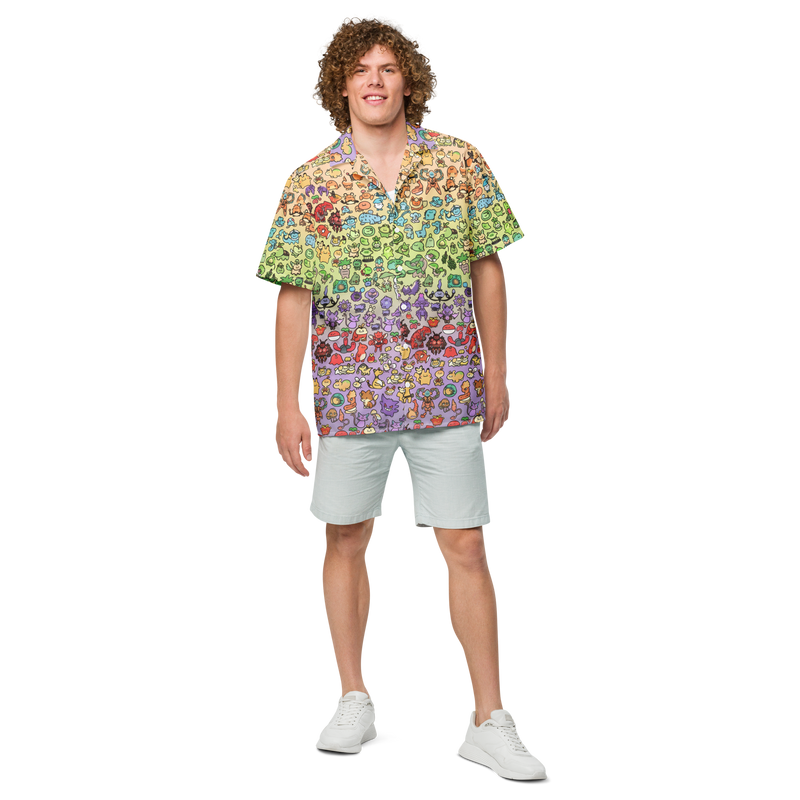 "Doodle Garden" Button Shirt