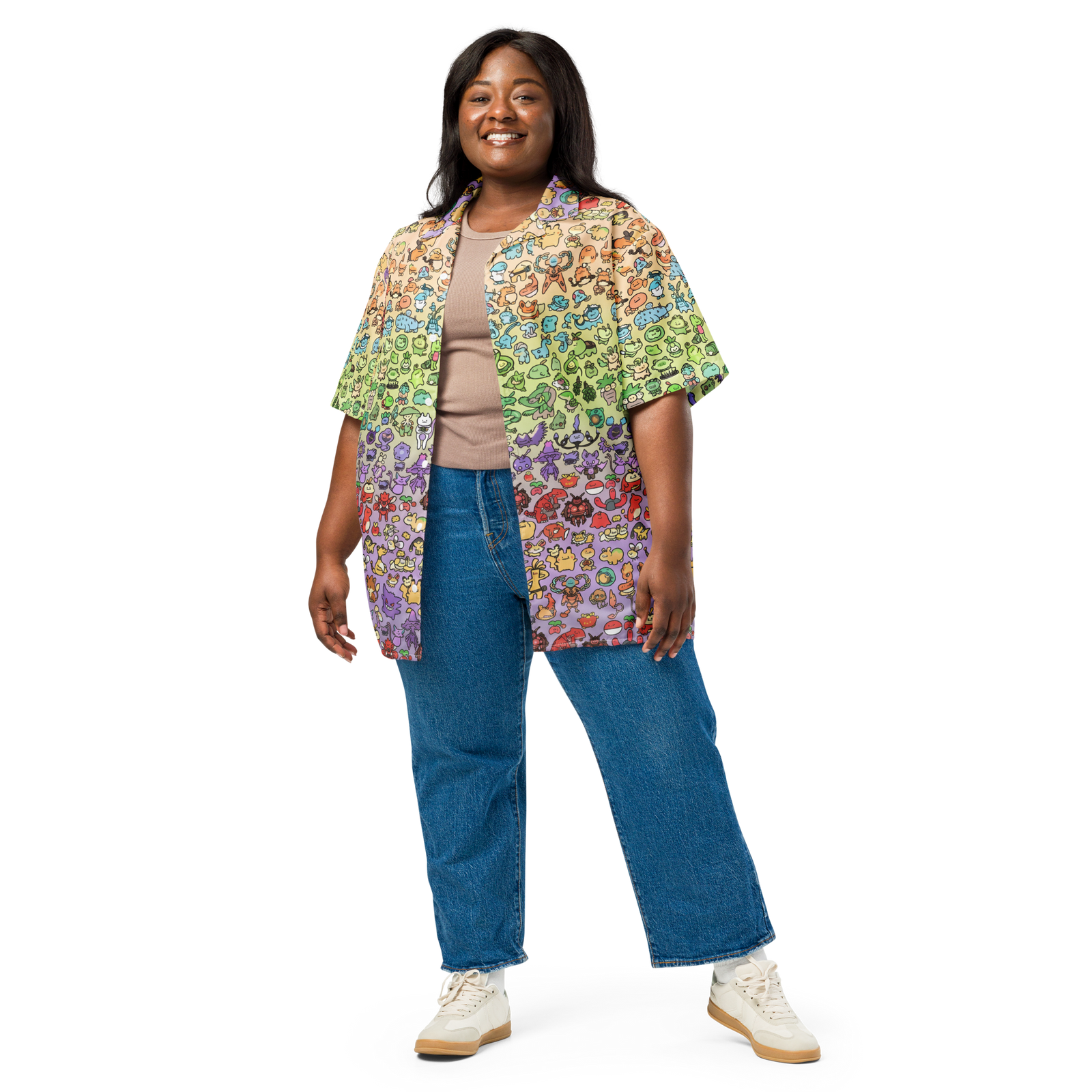 "Doodle Garden" Button Shirt