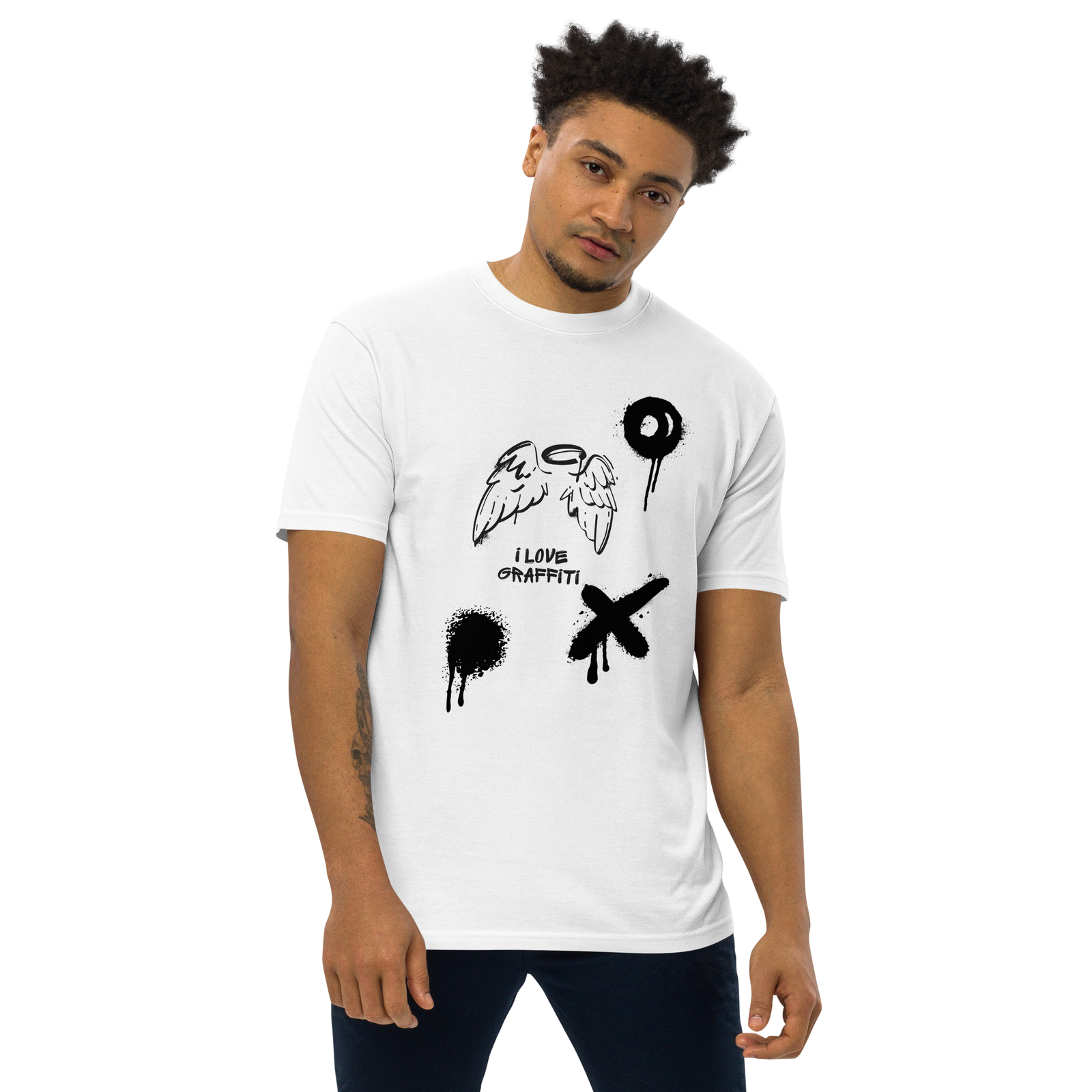 "Ich liebe Graffiti" Schweres T-Shirt