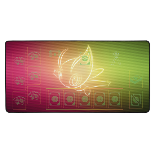Glowing Celebi Pokémon TCG Playmat – 84 × 44 cm