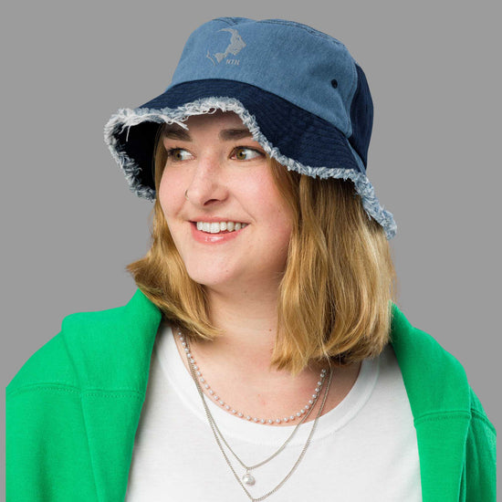 Denim Bucket Hat „Lion“