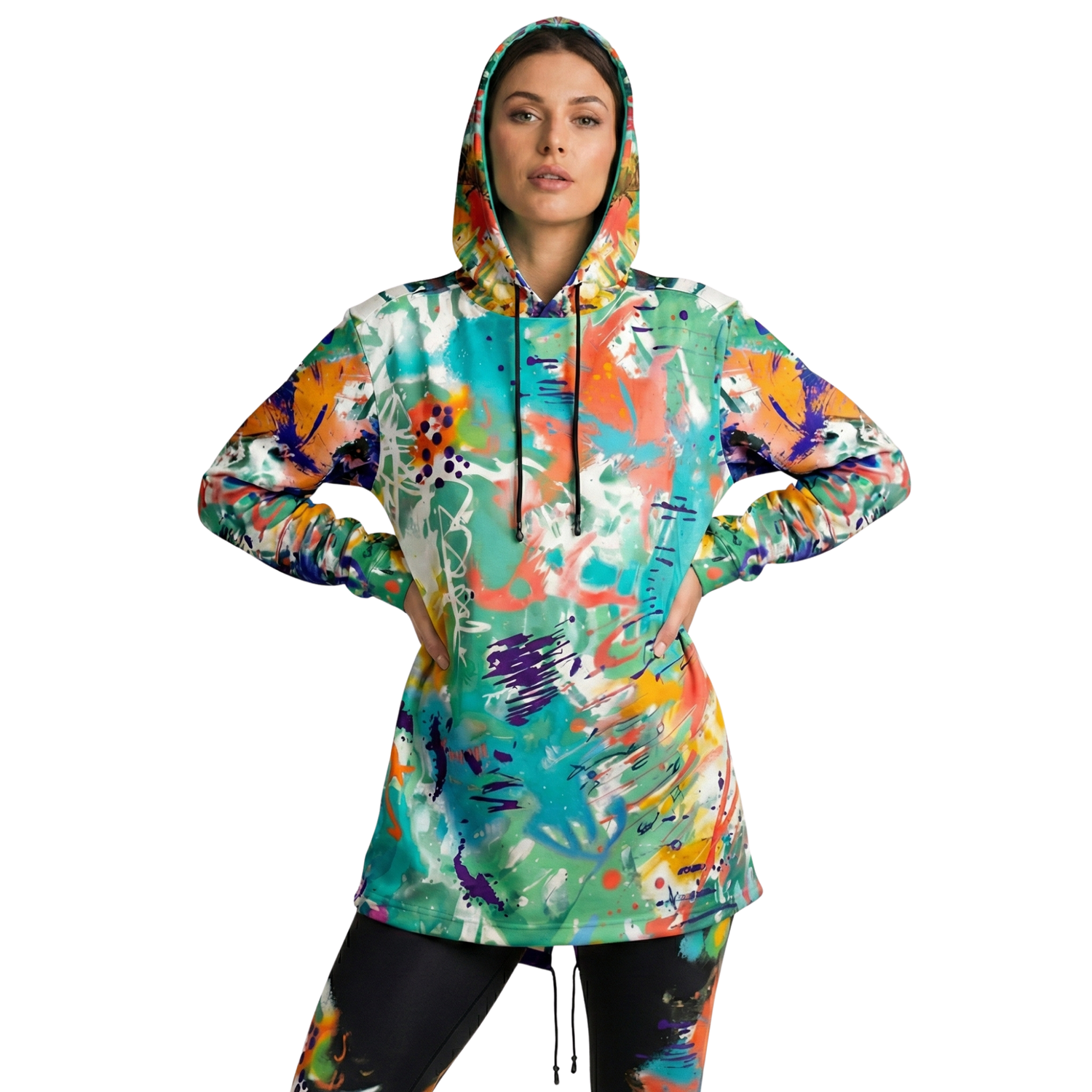 "Concrete Canvas"  Elongated Hoodie