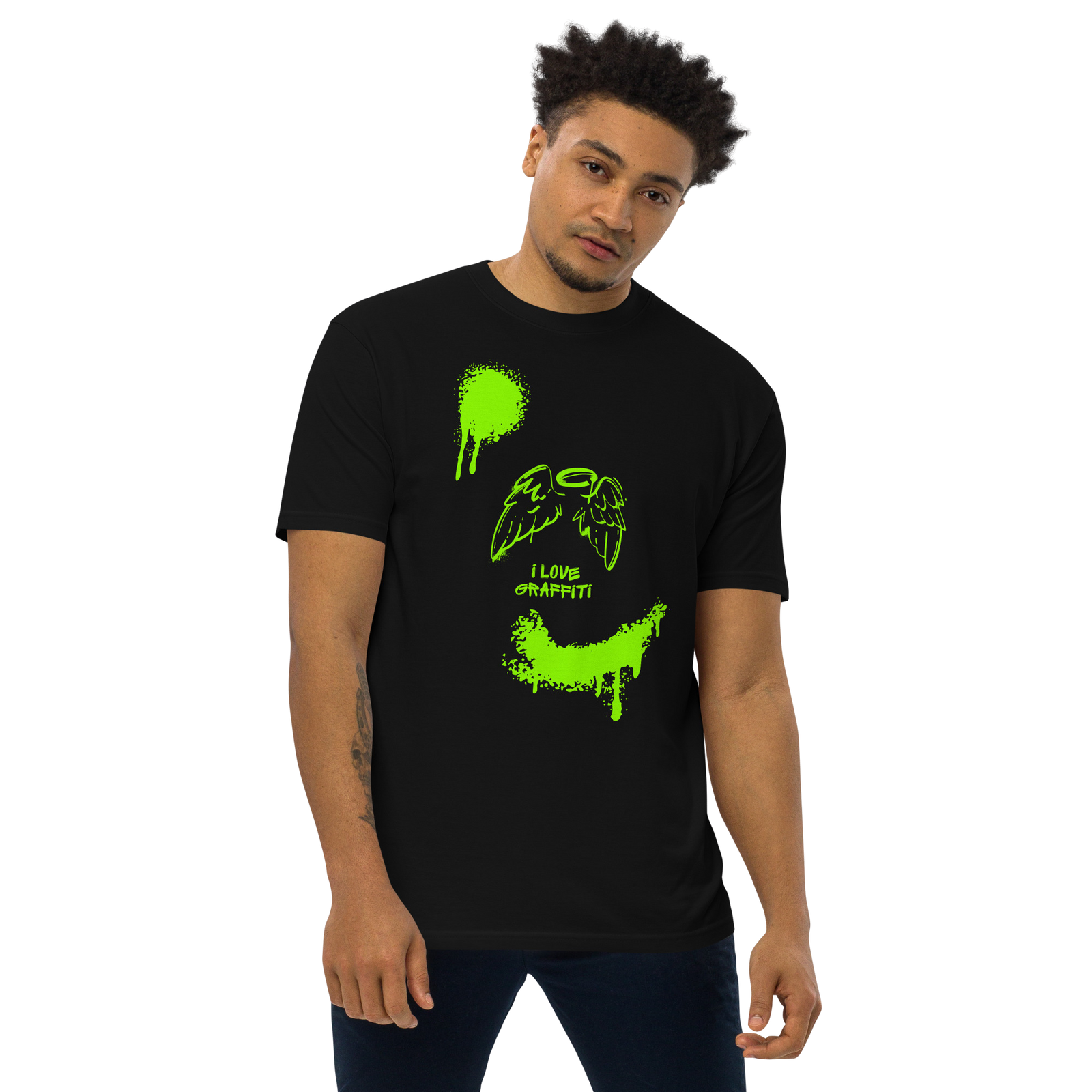 "Ich liebe Graffiti" Schweres T-Shirt