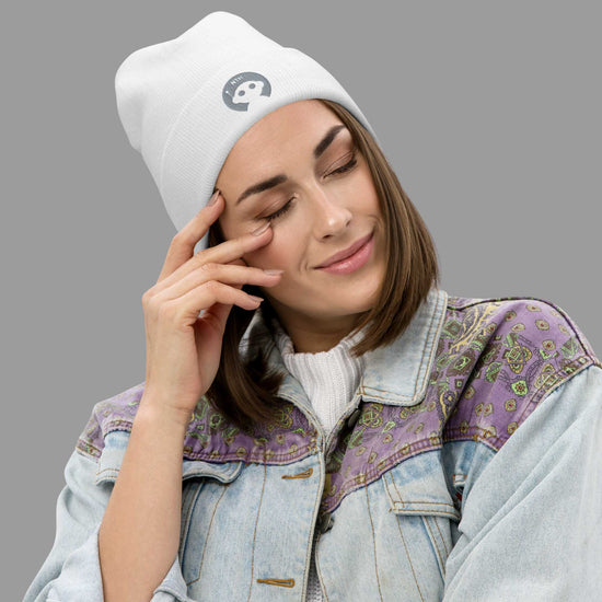 Bestickte Beanie „Robot“
