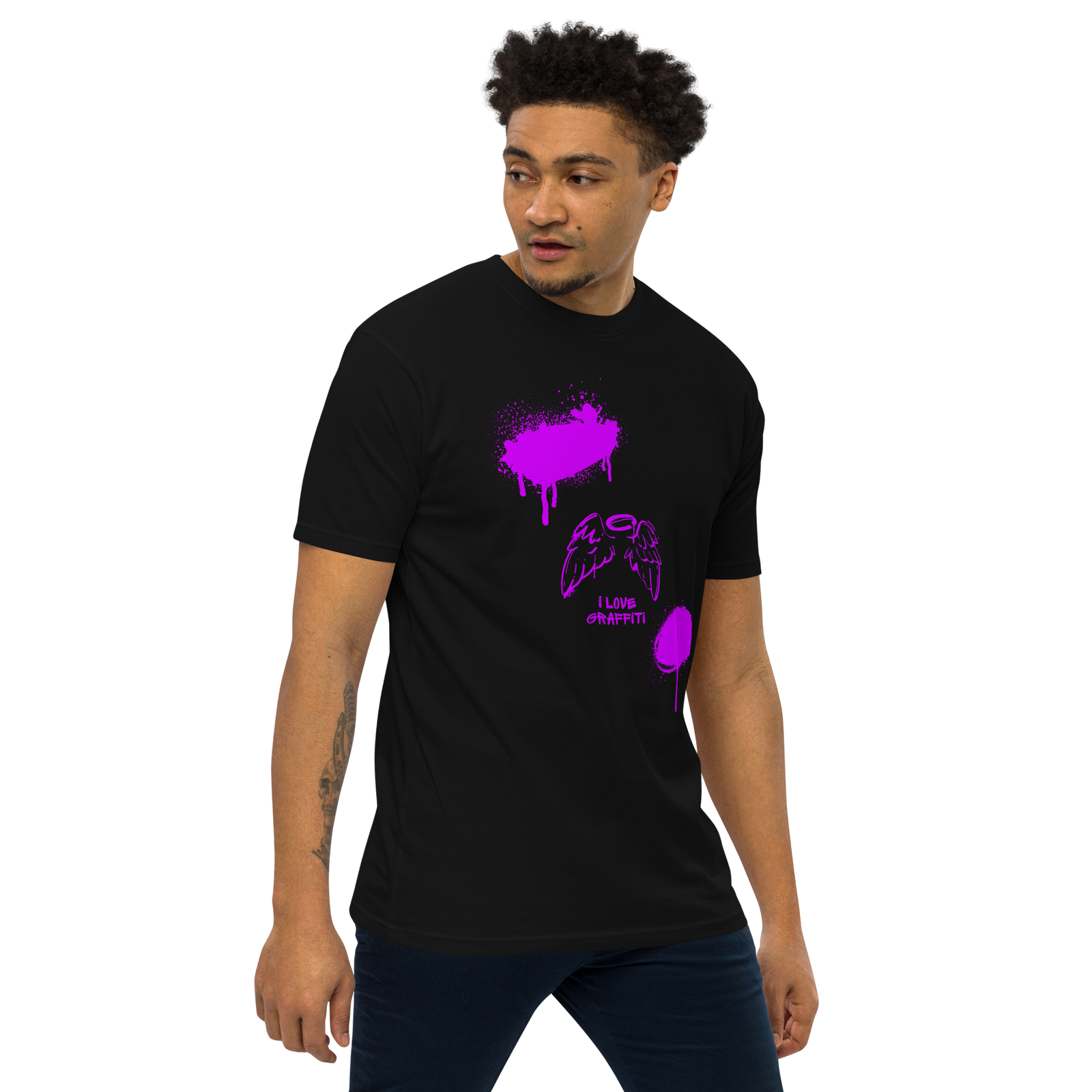 "Ich liebe Graffiti" Schweres T-Shirt