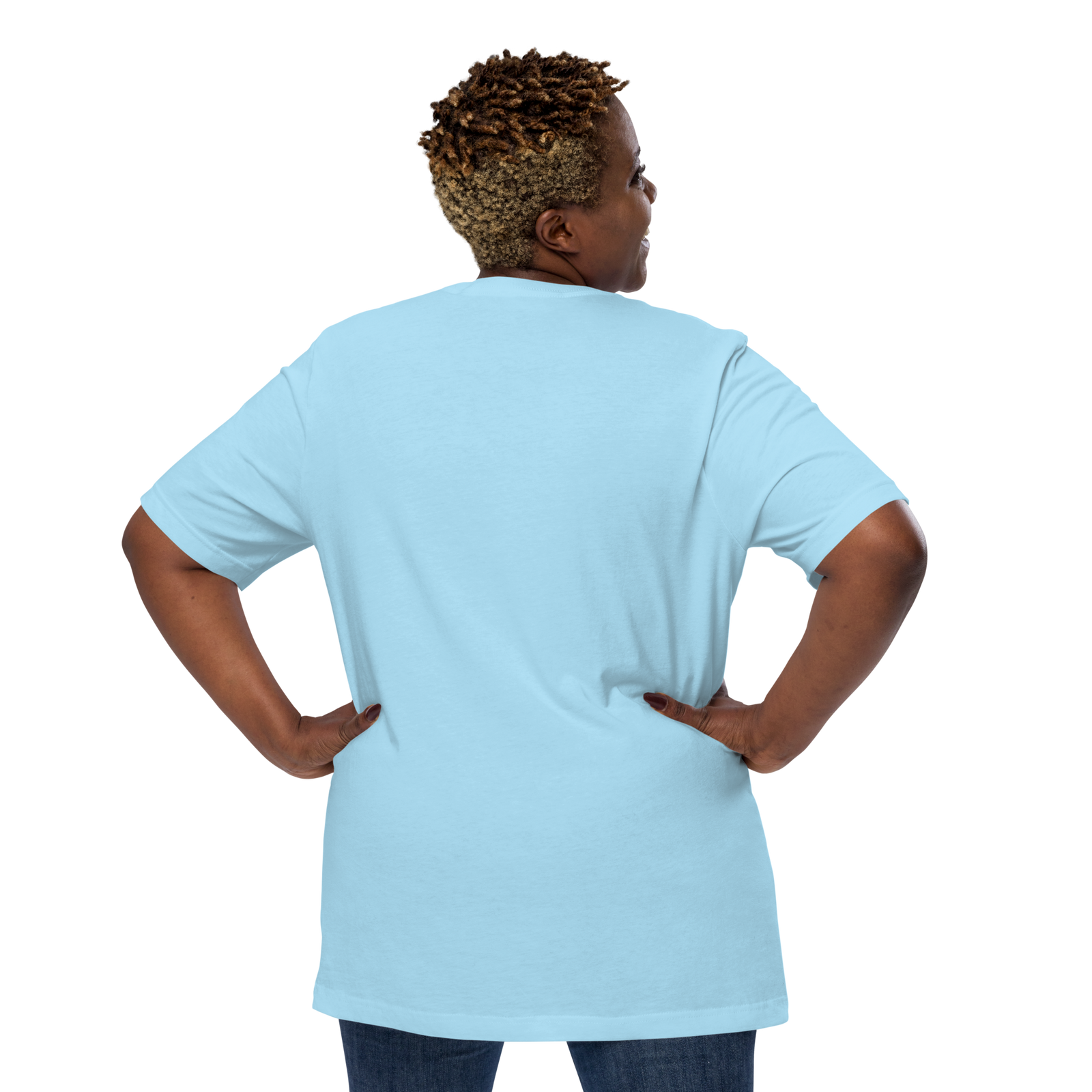 "#0007 Aqua Icon" Cotton Tee