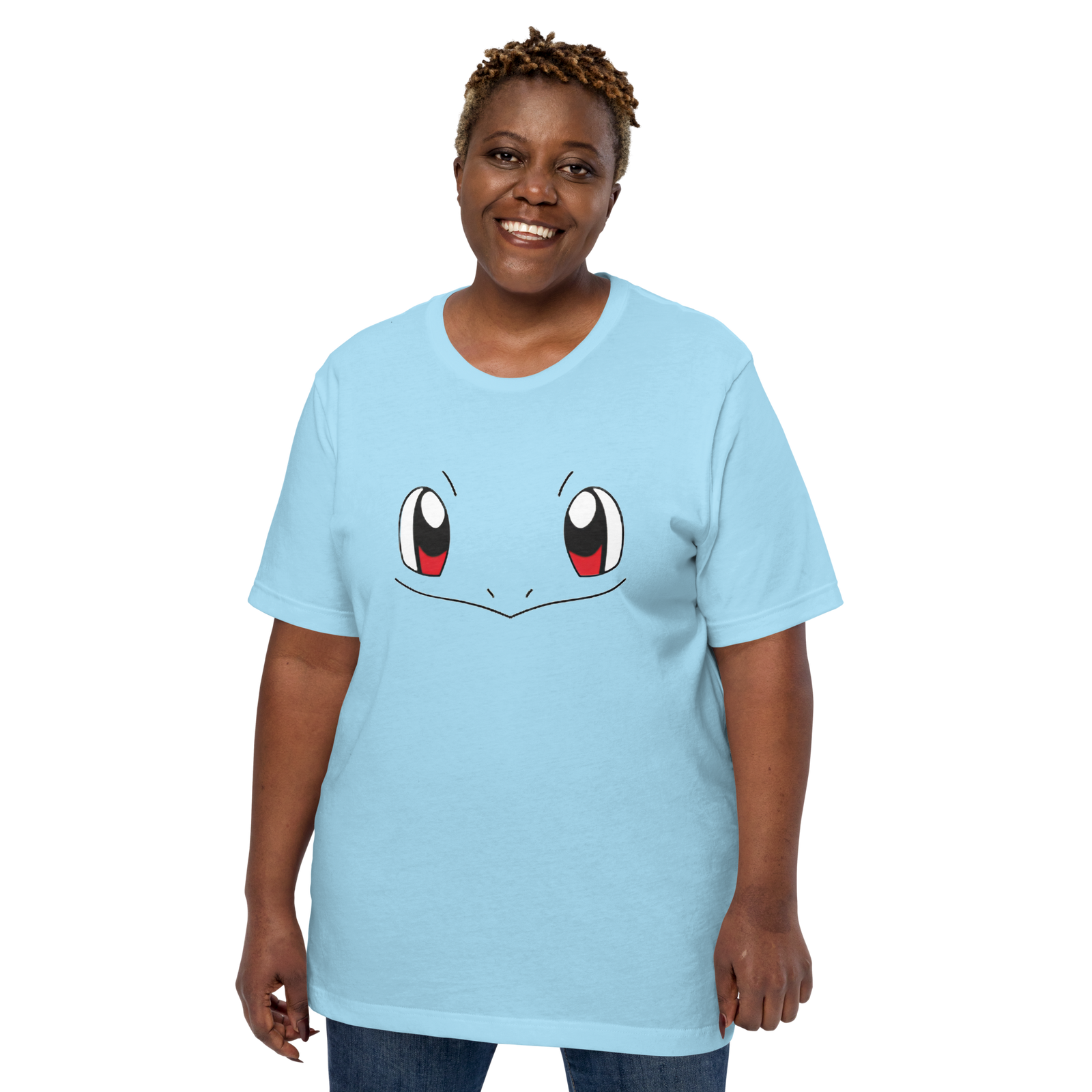 "#0007 Aqua Icon" Cotton Tee
