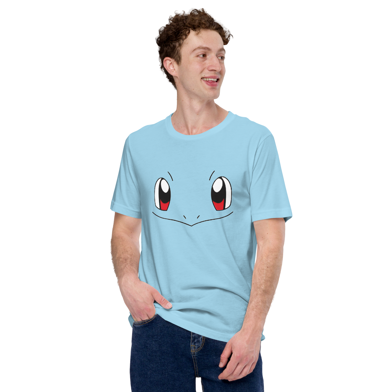 "#0007 Aqua Icon" Cotton Tee