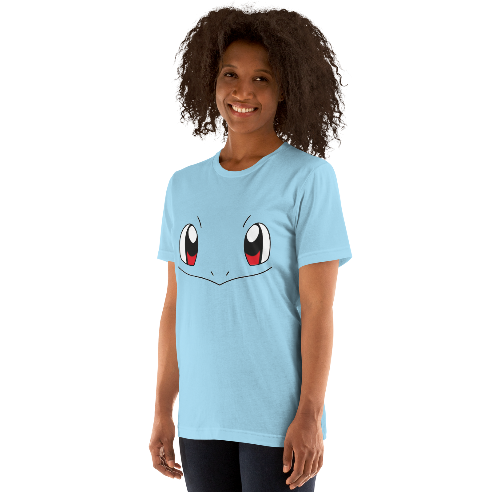 "#0007 Aqua Icon" Cotton Tee